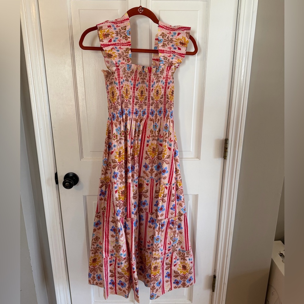 Hill House Pink Floral Smocked Dress